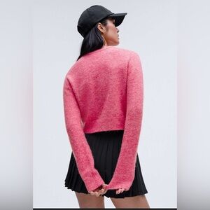 Lululemon Alpaca Wool -Blend Pink Cropped Long Sleeve Sweater